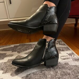 Black Leather Ankle Boots